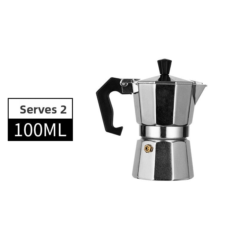 Mocha Coffee Pot Italian Octagonal Design - Coffee Zest