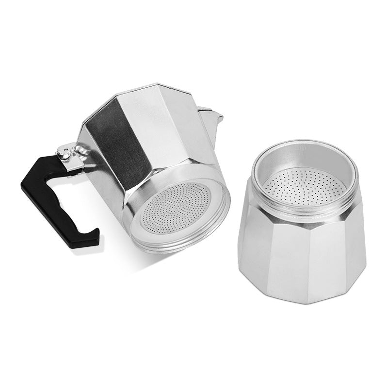 Mocha Coffee Pot Italian Octagonal Design - Coffee Zest