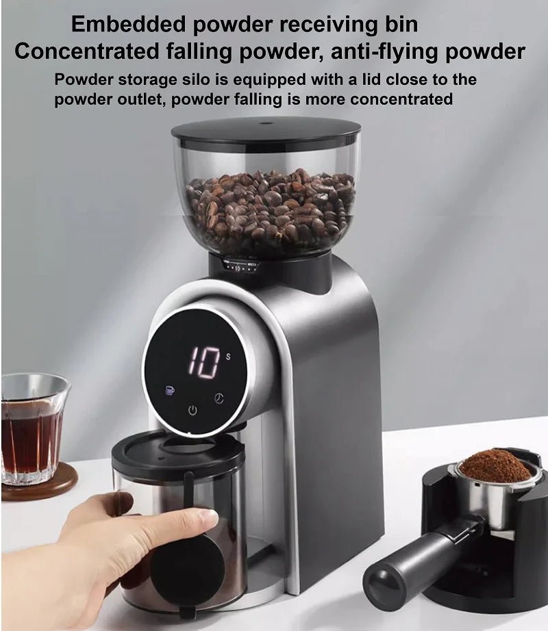110V/220V Commercial Bean Grinder Electric Bean Grinder Coffee Bean Grinder Hand Brewed Italian Grinder Home Thickness Adjust - Coffee Zest online shop