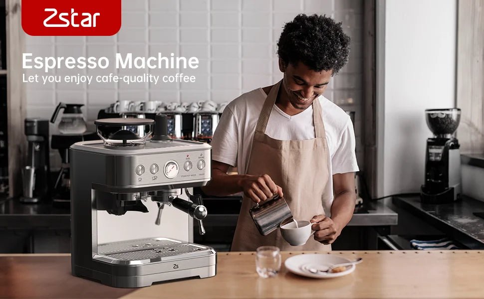 15 Bar Automatic Espresso Coffee Machine with Milk Frother and Grinder, Coffee Maker , 2.5L Water Tank - Coffee Zest online shop