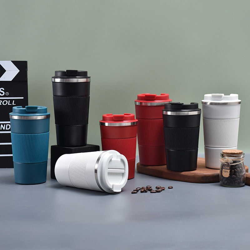 304 stainless steel third-generation coffee cup, vacuum double-layer office insulation cup, high appearance value portable car water cup