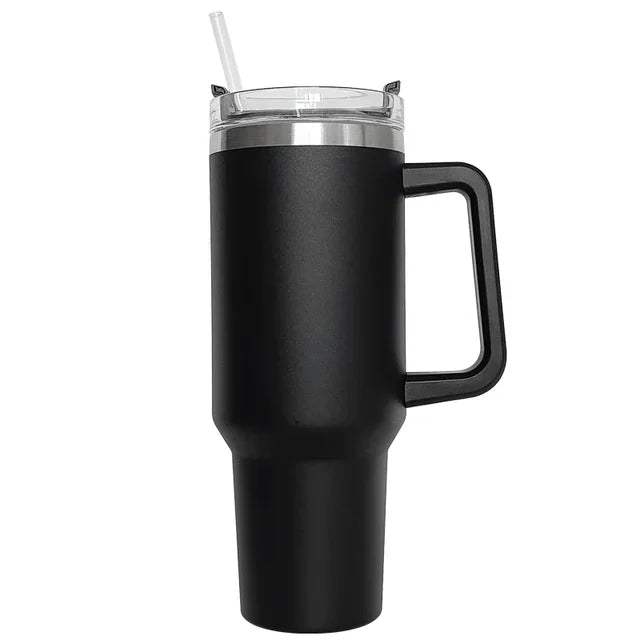 Tumbler With Handle Insulated Tumbler With Lids Straw Stainless Steel Coffee  Cup for Travel