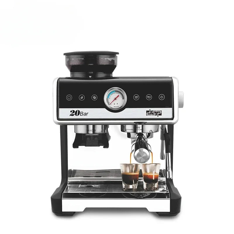 20Bar power Espresso Coffee Machine Integrated Grinder Steam Milk Frothing Adjustable Grinding - Coffee Zest online shop