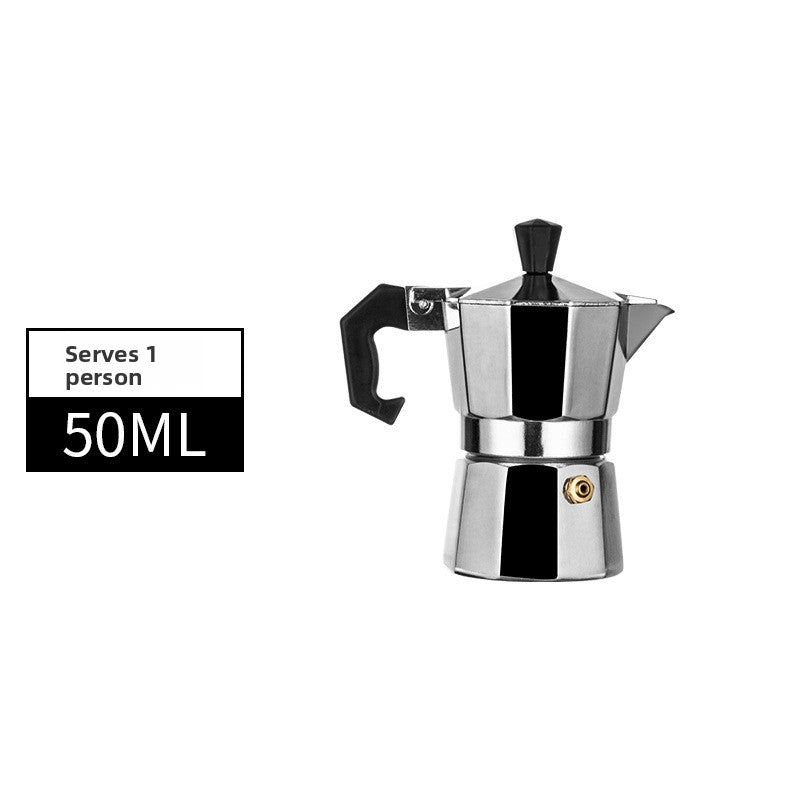 Mocha Coffee Pot Italian Octagonal Design - Coffee Zest