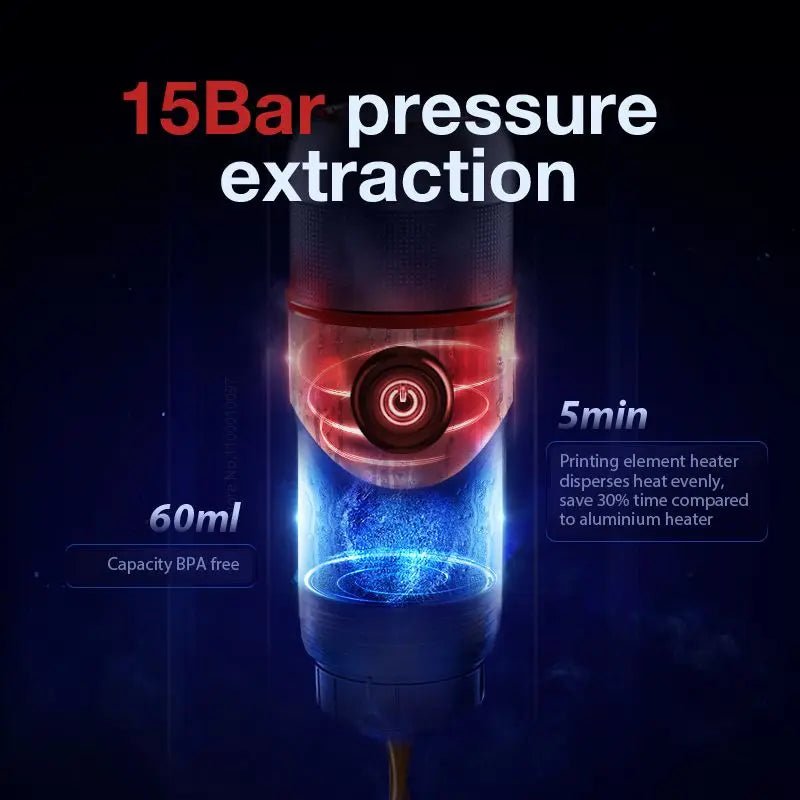 3 - in - 1 Portable Coffee Machine for Car & Home DC 12V For espresso Coffee Maker For Nespresso Dolce Pod Capsule Coffee Powder - Coffee Zest online shop