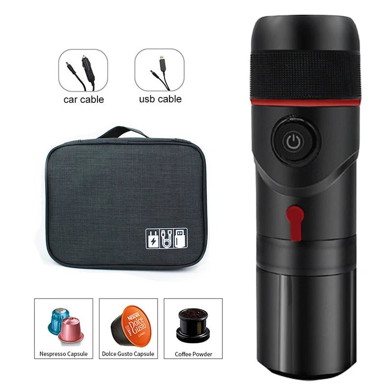3 - in - 1 Portable Coffee Machine for Car & Home DC 12V For espresso Coffee Maker For Nespresso Dolce Pod Capsule Coffee Powder - Coffee Zest online shop