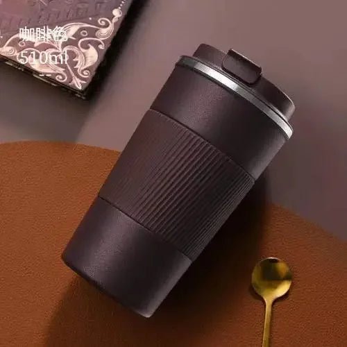 380ml/510ml Cups Stainless Steel Coffee Thermos Mug with Non - slip Case Car Vacuum Flask Travel Insulated Water Bottle - Coffee Zest online shop