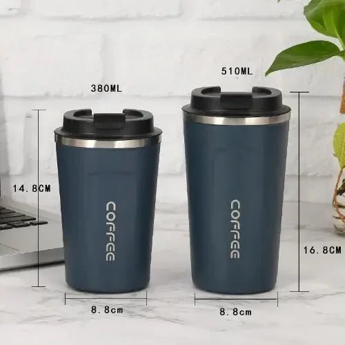 380ml/510ml Cups Stainless Steel Coffee Thermos Mug with Non - slip Case Car Vacuum Flask Travel Insulated Water Bottle - Coffee Zest online shop