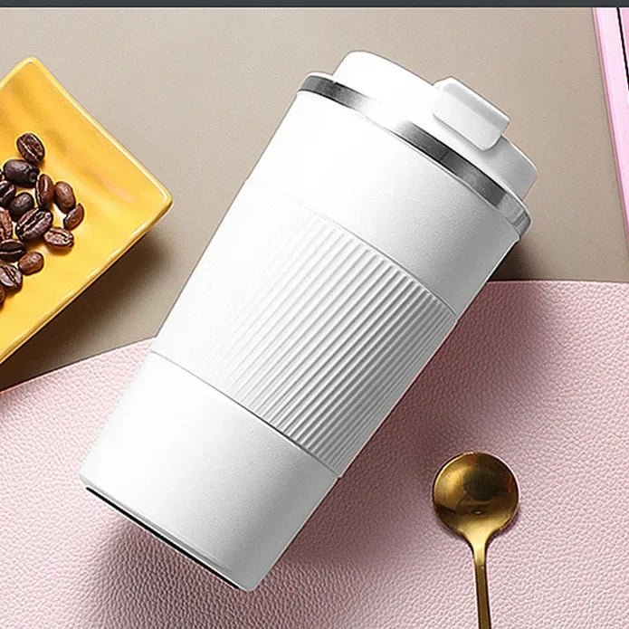 380ml/510ml Cups Stainless Steel Coffee Thermos Mug with Non - slip Case Car Vacuum Flask Travel Insulated Water Bottle - Coffee Zest online shop