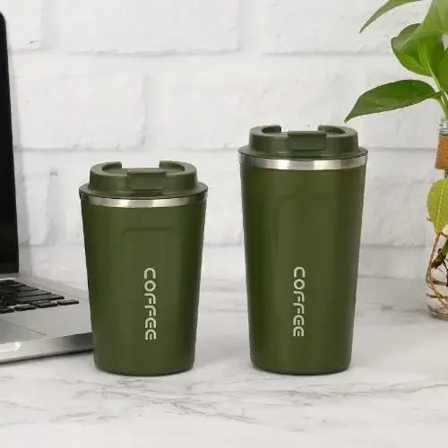 380ml/510ml Cups Stainless Steel Coffee Thermos Mug with Non - slip Case Car Vacuum Flask Travel Insulated Water Bottle - Coffee Zest online shop
