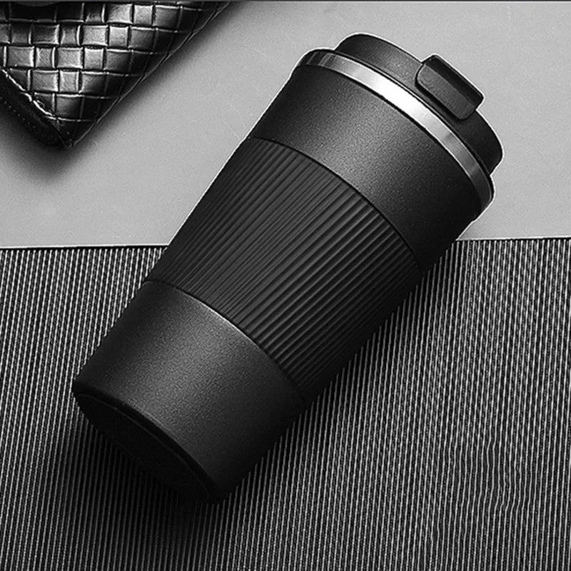 380ml/510ml Cups Stainless Steel Coffee Thermos Mug with Non - slip Case Car Vacuum Flask Travel Insulated Water Bottle - Coffee Zest online shop