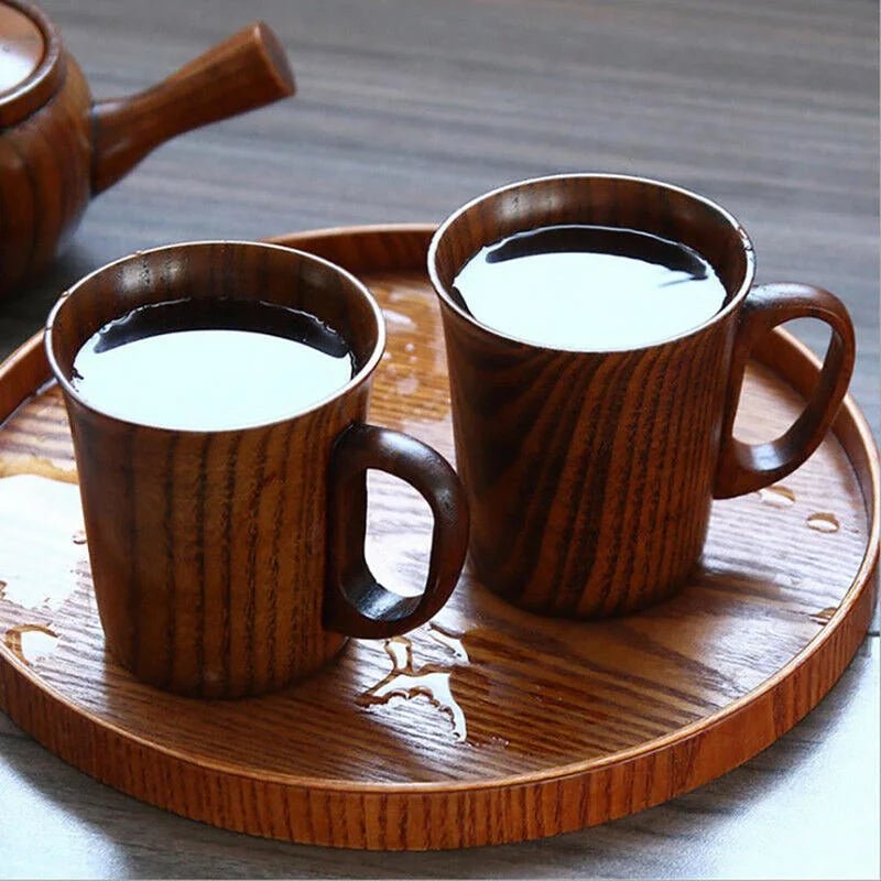 400ML Handmade Wood Cup Wooden Coffee Beer Mugs - Coffee Zest online shop