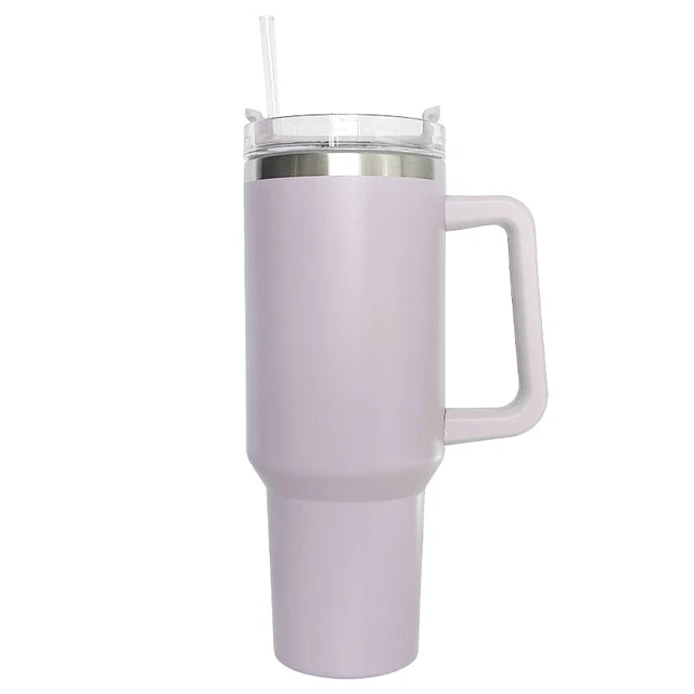 Tumbler With Handle Insulated Tumbler With Lids Straw Stainless Steel Coffee  Cup for Travel