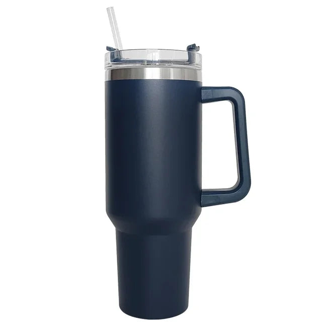Tumbler With Handle Insulated Tumbler With Lids Straw Stainless Steel Coffee  Cup for Travel