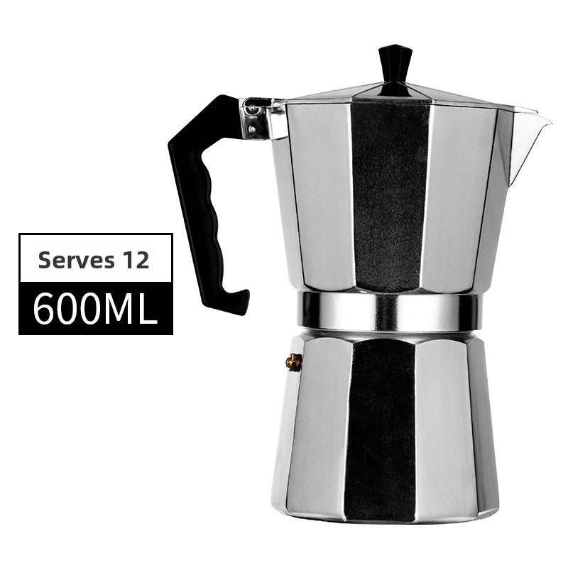 Mocha Coffee Pot Italian Octagonal Design - Coffee Zest