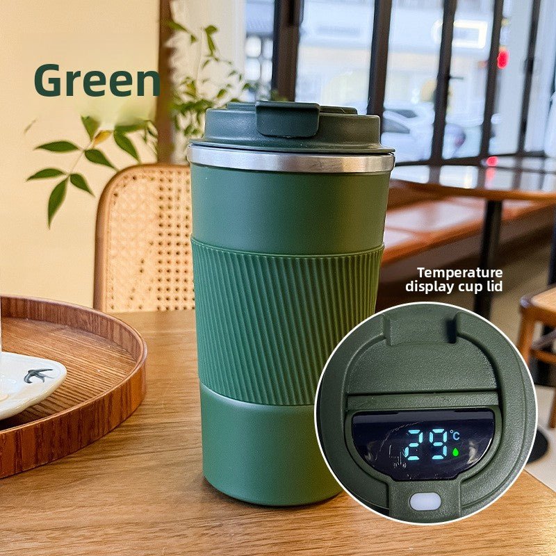 Insulated Stainless Steel Travel Coffee Cup with Silicone Sleeve