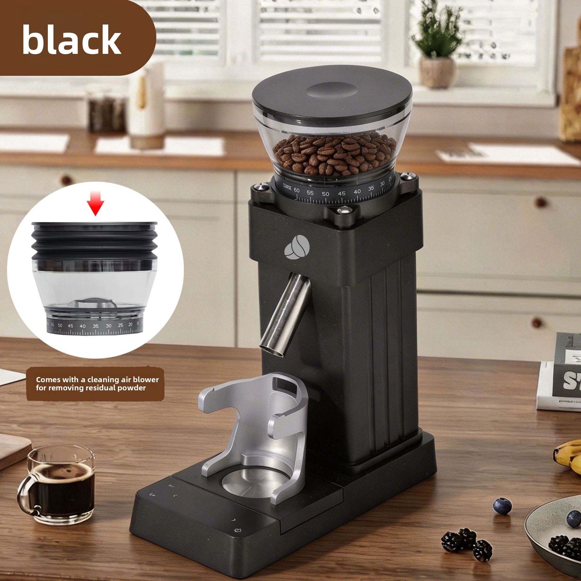 Electric Coffee Grinder with Cleaning Tool - Coffee Zest