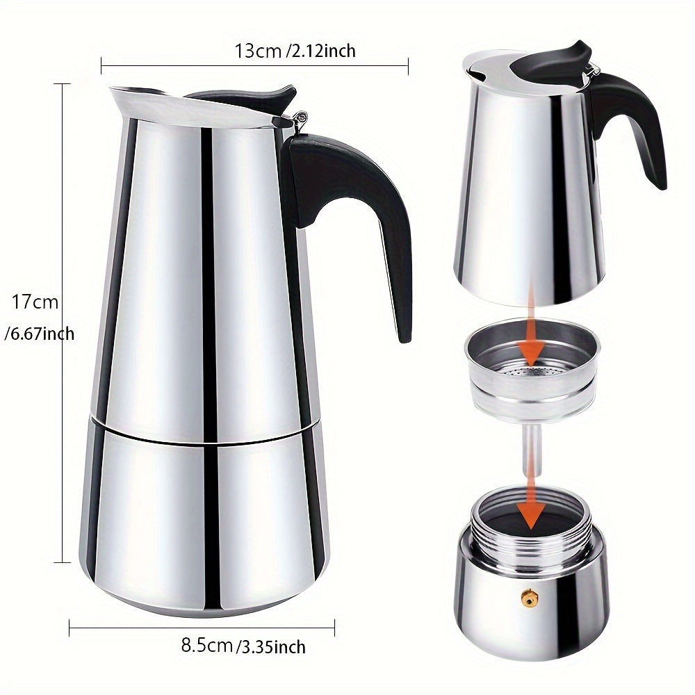 Stovetop Espresso Maker, Italian Coffee Maker Moka Pot, 300ml/6 Cup