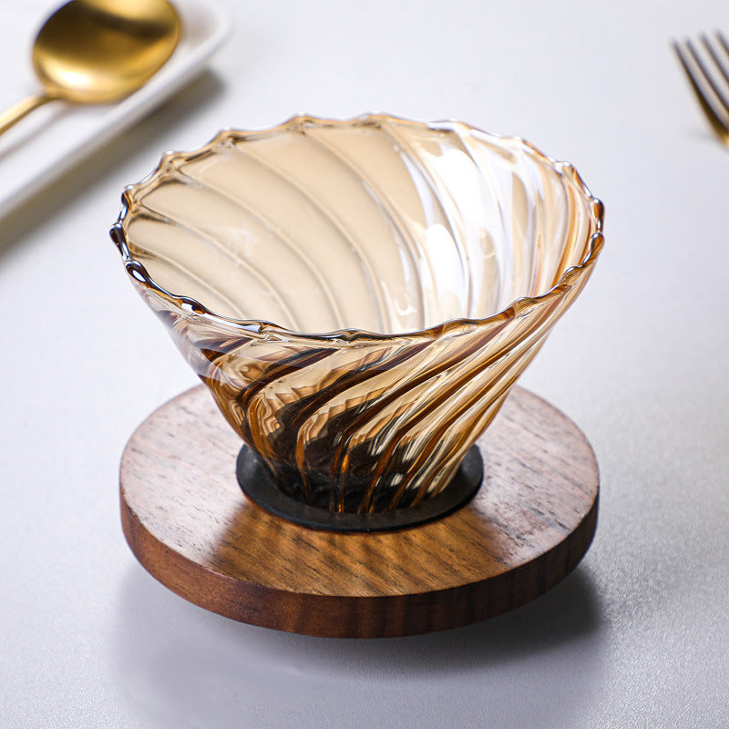 Handmade Japanese Brown Colored Mini Coffee Pot Set, Modern and Simple Household Manual Large Capacity Glass Coffee Pot