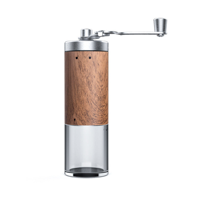 Coffee Grinder, Hand Grinder, Stainless Steel Grinder, Hand Grinder for Coffee Beans, Wood Grain, Portable Household Use