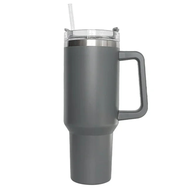 Tumbler With Handle Insulated Tumbler With Lids Straw Stainless Steel Coffee  Cup for Travel