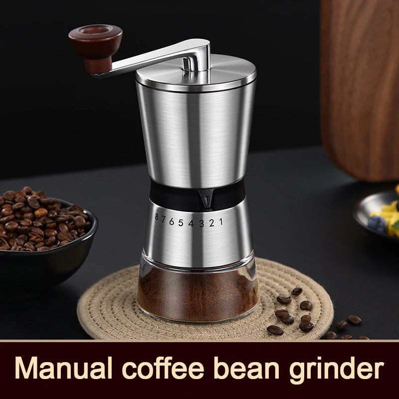 6-8 Adjustable Manual Coffee Grinder Portable