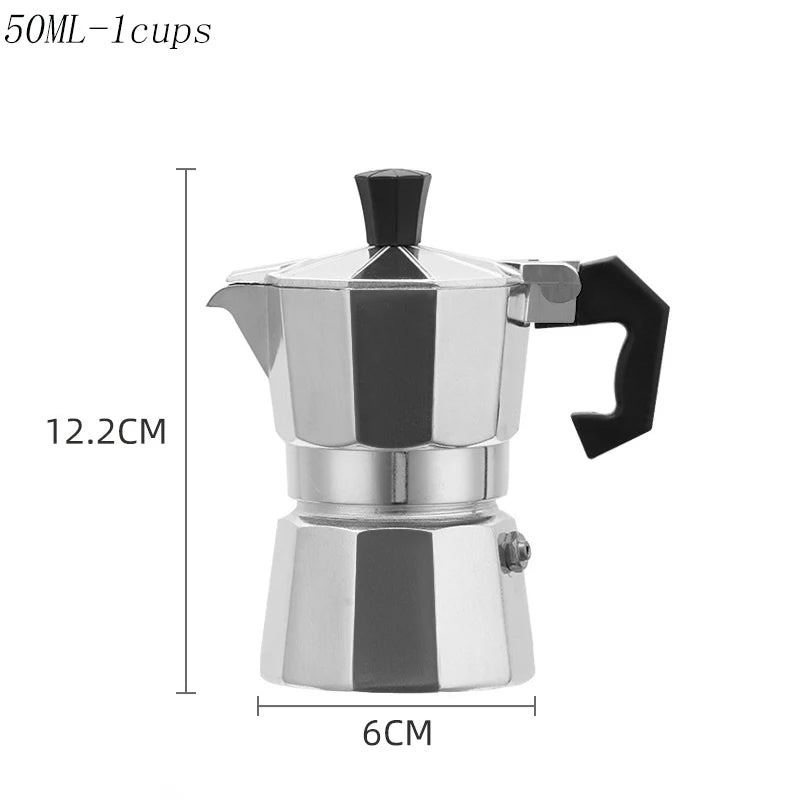 Mocha Coffee Pot Espresso Coffee Maker Brewer Home Hand-brewed Octagonal Mokka Pot Kitchen Coffee Accessories