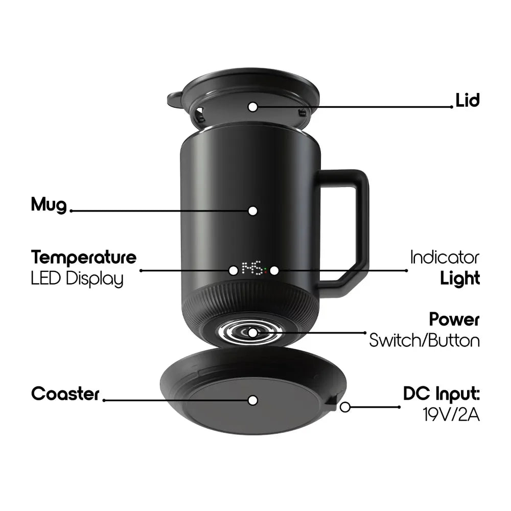 Smart Coffee Mug Warmer with Double Vacuum Insulation