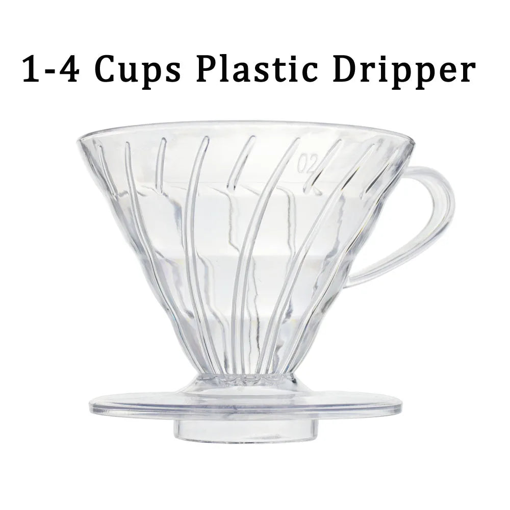 Coffee Dripper Resin Coffee Filter for Pour Over Barista Coffee Brewing 1-4Cups