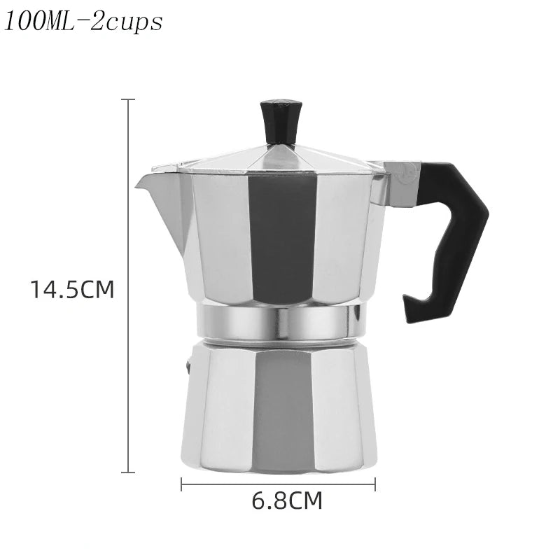 Mocha Coffee Pot Espresso Coffee Maker Brewer Home Hand-brewed Octagonal Mokka Pot Kitchen Coffee Accessories