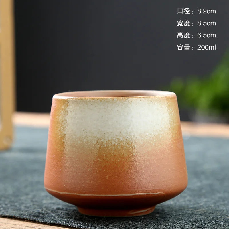 Ceramic Cup Vintage Coarse Pottery Coffee Cup Household drinking single cup cooking tea cups around the stove