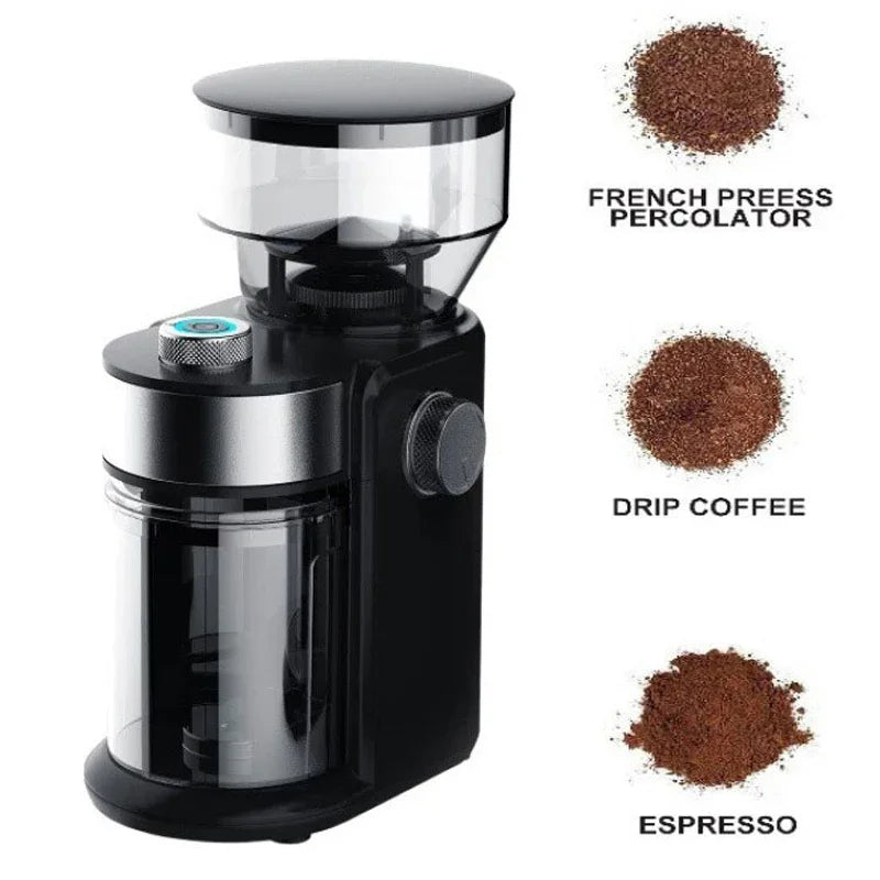 Coffee Automatic Burr Mill Coffee Grinder with 18 Levels Thickness Adjustable Grinders, Black new model
