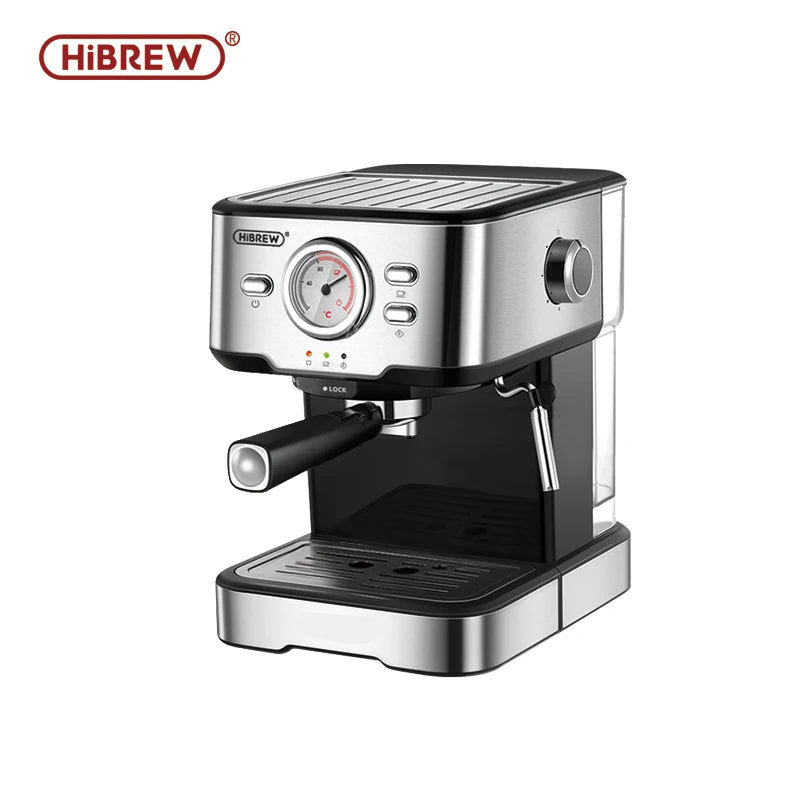 Coffee Machine Cafeteria 20 Bar Espresso inox Semi Automatic Expresso Cappuccino Hot Water Steam Temperature Display H5