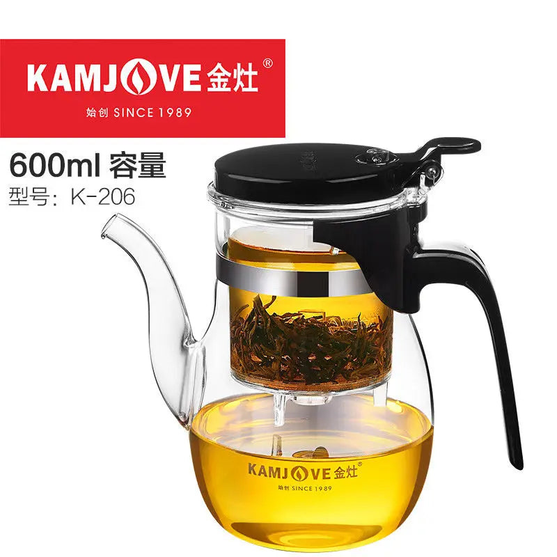 Kamjove Glass Kungfu Teapot Convenient Teacup Art Tea Cup