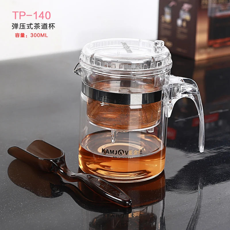 Kamjove Glass Kungfu Teapot Convenient Teacup Art Tea Cup