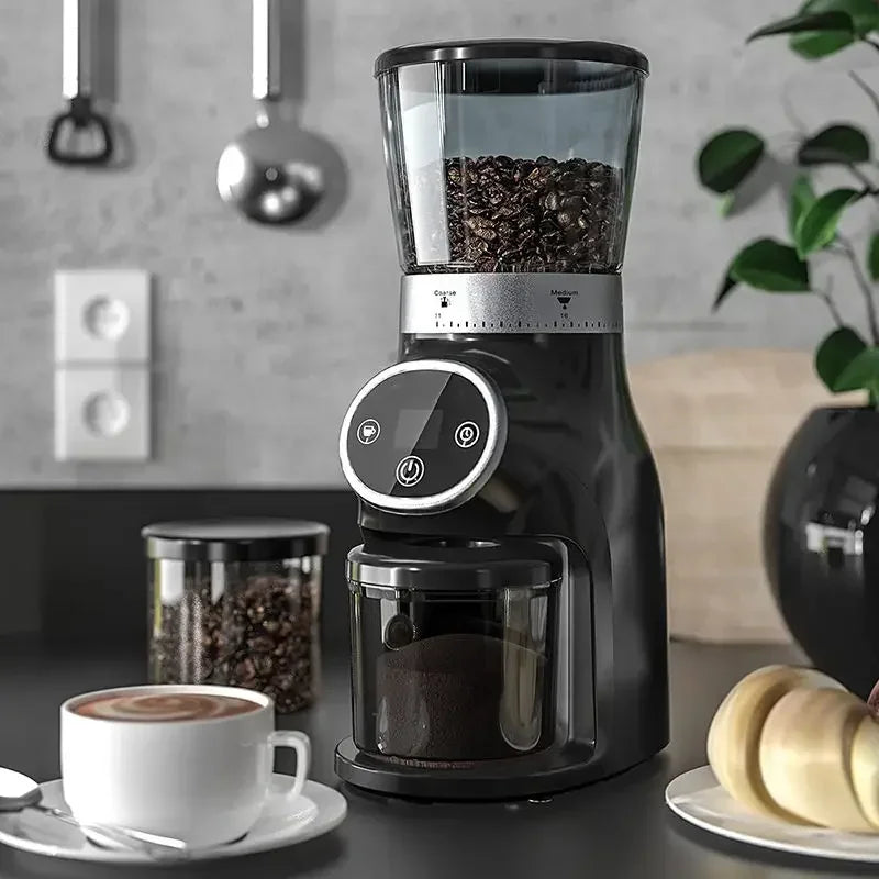 Coffee Bean Burr Mill Grinder, Electric and Automatic Conical Burr Coffee Grinder With 30 Adjustable Grind Settings For 2-12 Cup