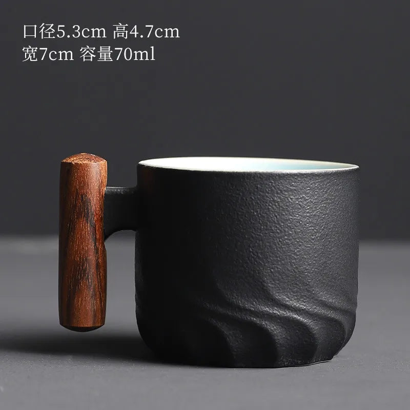 70ml Ceramic Retro Coffee Cup Office Water Cup