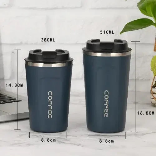 380ml/510ml Cups Stainless Steel Coffee Thermos Mug with Non-slip Case Car Vacuum Flask Travel Insulated Water Bottle