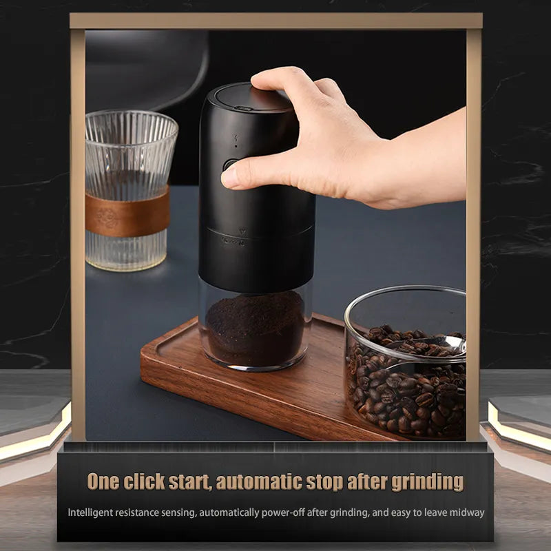 Electric Coffee Bean Grinder Automatic Portable Grinding