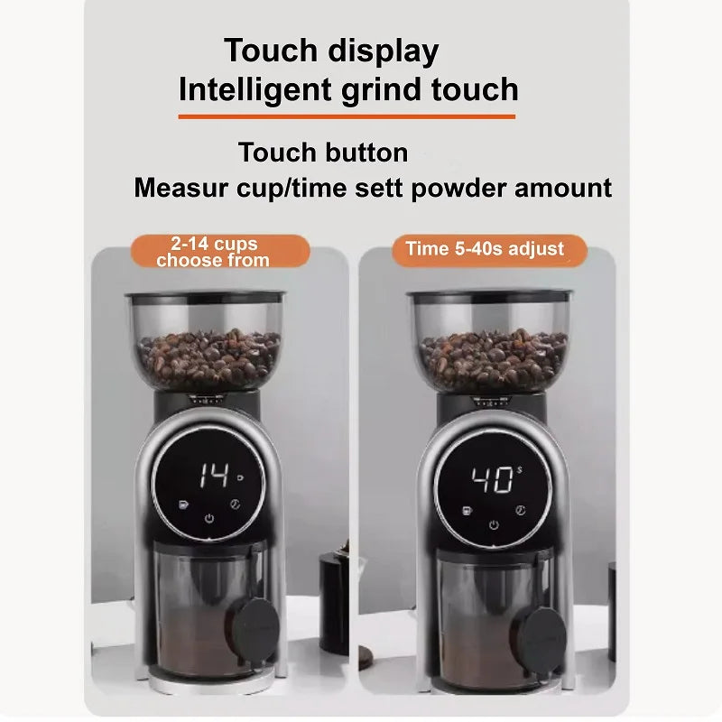 110V/220V Commercial Bean Grinder Electric Bean Grinder Coffee Bean Grinder Hand Brewed Italian Grinder Home Thickness Adjust