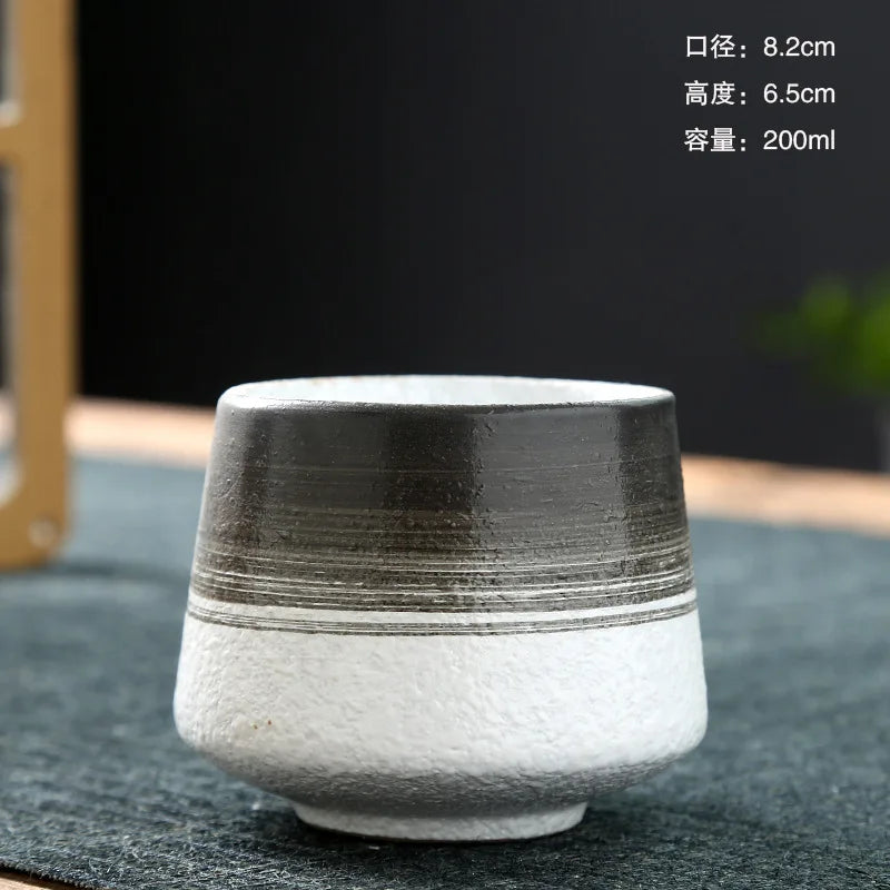 Ceramic Cup Vintage Coarse Pottery Coffee Cup Household drinking single cup cooking tea cups around the stove