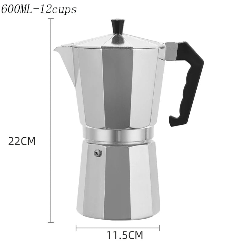 Mocha Coffee Pot Espresso Coffee Maker Brewer Home Hand-brewed Octagonal Mokka Pot Kitchen Coffee Accessories