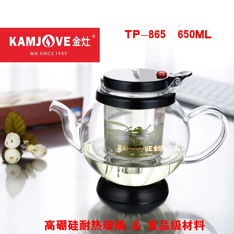 Kamjove Glass Kungfu Teapot Convenient Teacup Art Tea Cup