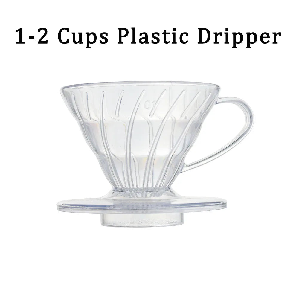 Coffee Dripper Resin Coffee Filter for Pour Over Barista Coffee Brewing 1-4Cups