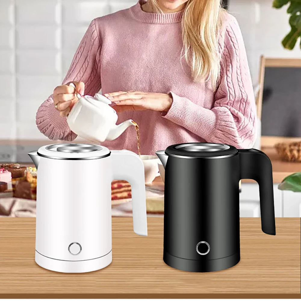 Travel Electric Kettle Tea Coffee 0.8L Stainless Steel Portable