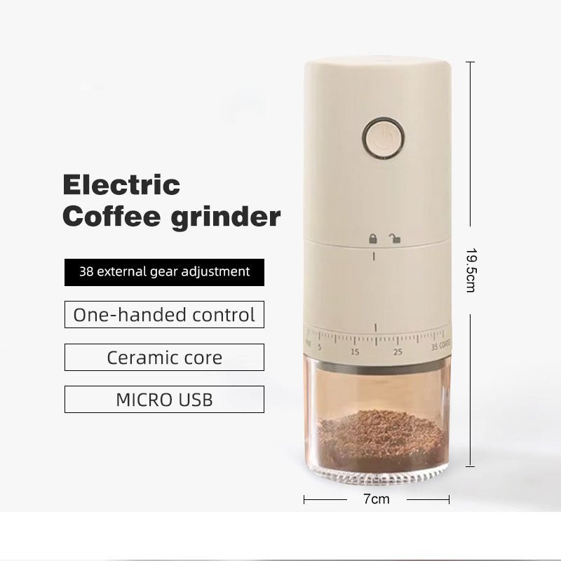 Automatic mini 38 levels adjustment drip hand coffee bean grinder digital smart coffee maker for travel - Coffee Zest online shop