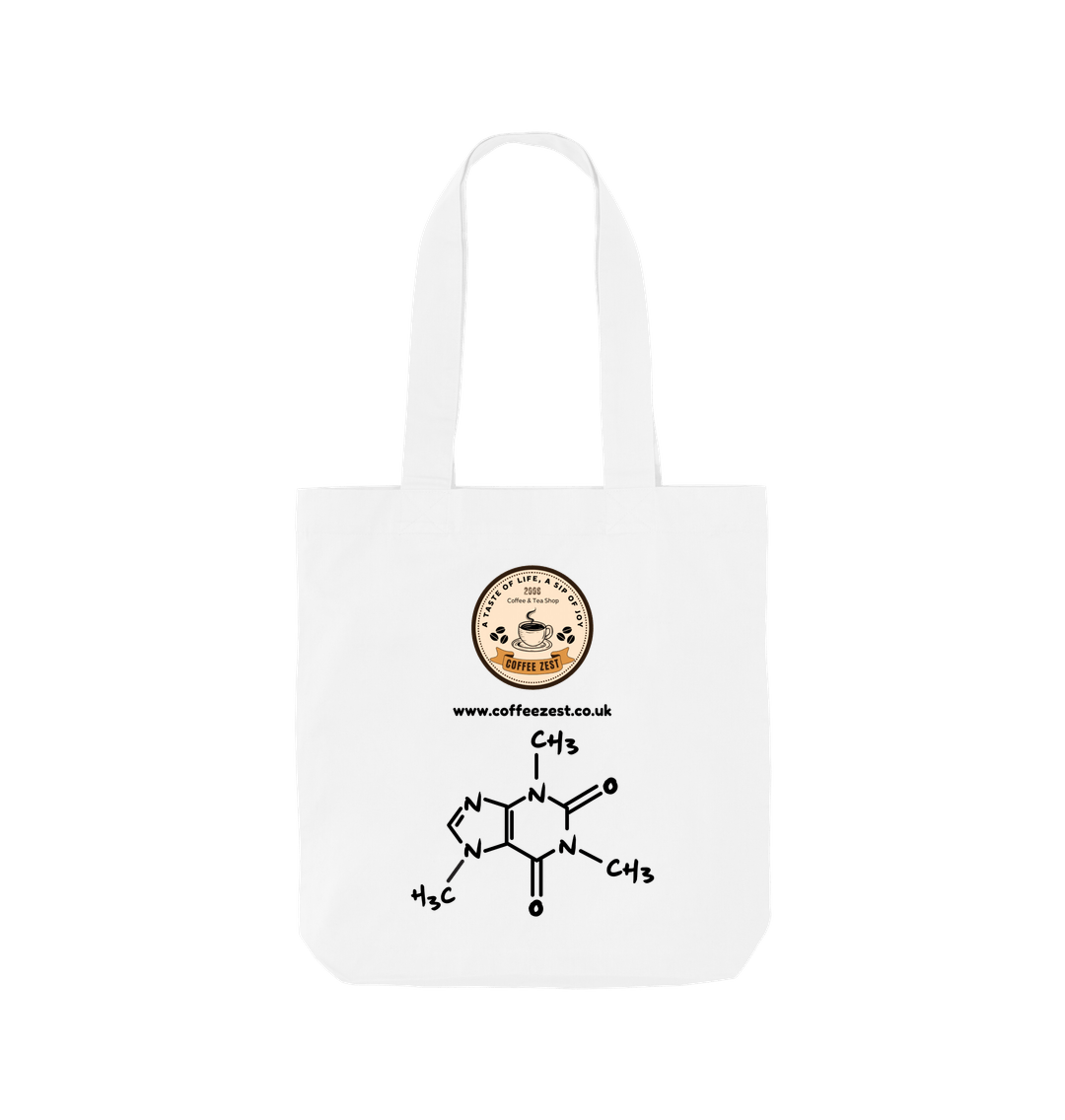 Tote Bag with Coffee Zest logo and coffee chemical formula