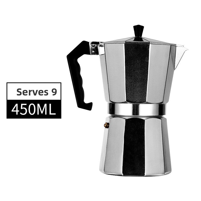 Mocha Coffee Pot Italian Octagonal Design - Coffee Zest