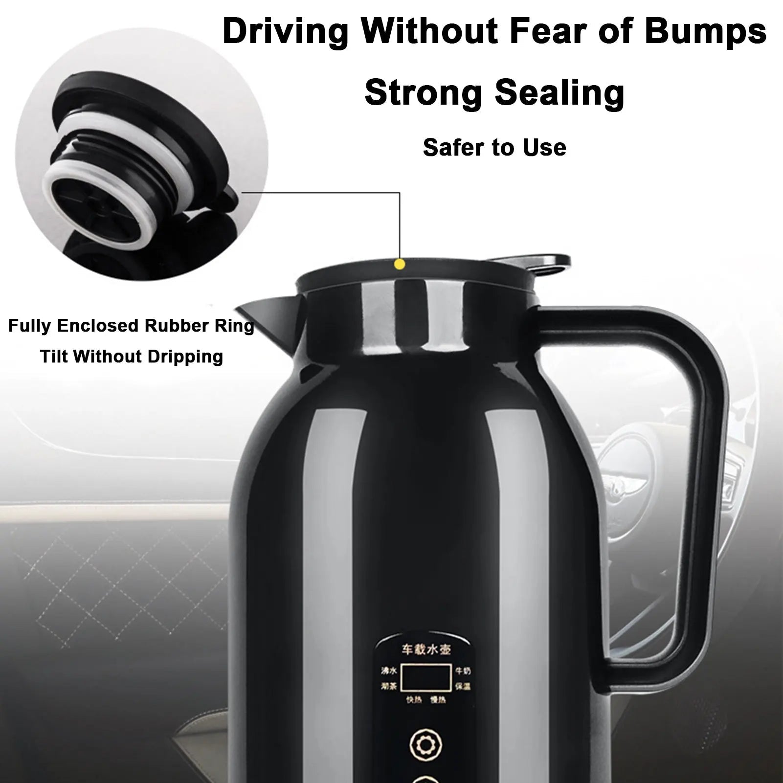 Car Electric Heating Cup 1150ml 12V/24V Auto Heating - Coffee Zest online shop