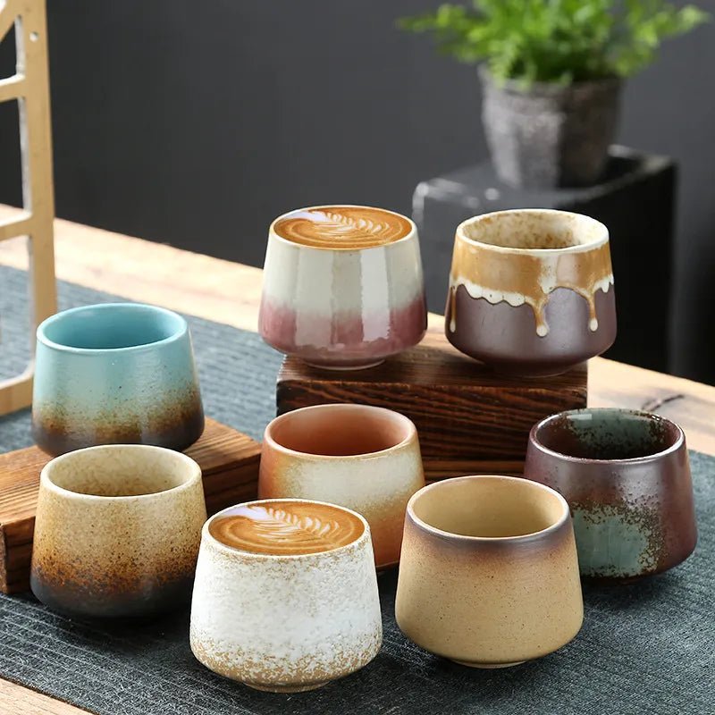 Ceramic Cup Vintage Coarse Pottery Coffee Cup Household drinking single cup cooking tea cups around the stove - Coffee Zest online shop